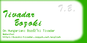 tivadar bozoki business card